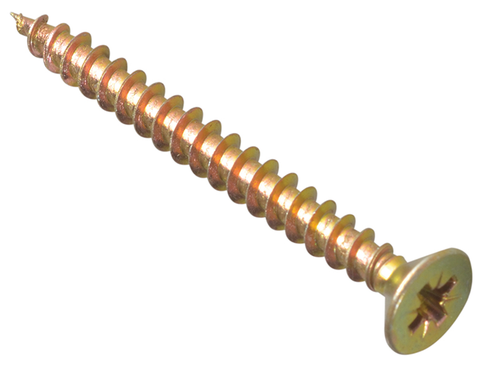 ForgeFix FORMPS650Y Multi-Purpose Pozi Compatible Screw CSK ST ZYP 6.0 x 50mm Box 100 |
