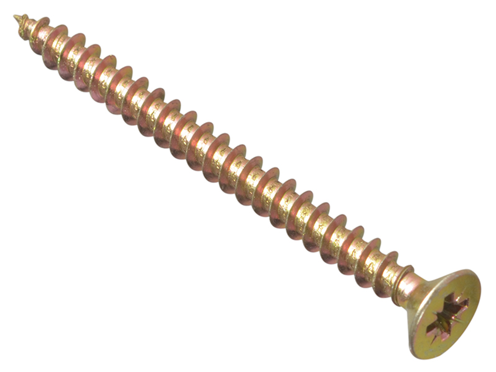 ForgeFix FORMPS660Y Multi-Purpose Pozi Compatible Screw CSK ST ZYP 6.0 x 60mm Box 100 |