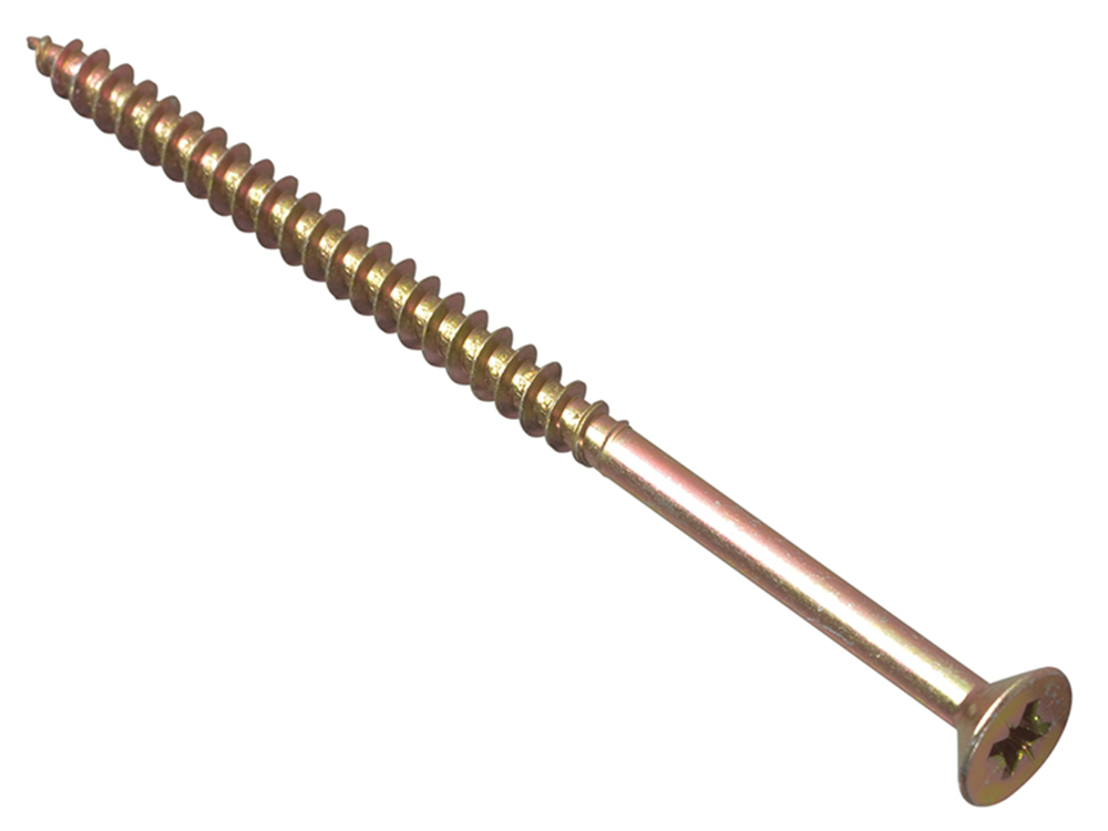 ForgeFix FORMPS690Y Multi-Purpose Pozi Compatible Screw CSK ST ZYP 6.0 x 90mm Box 100 |