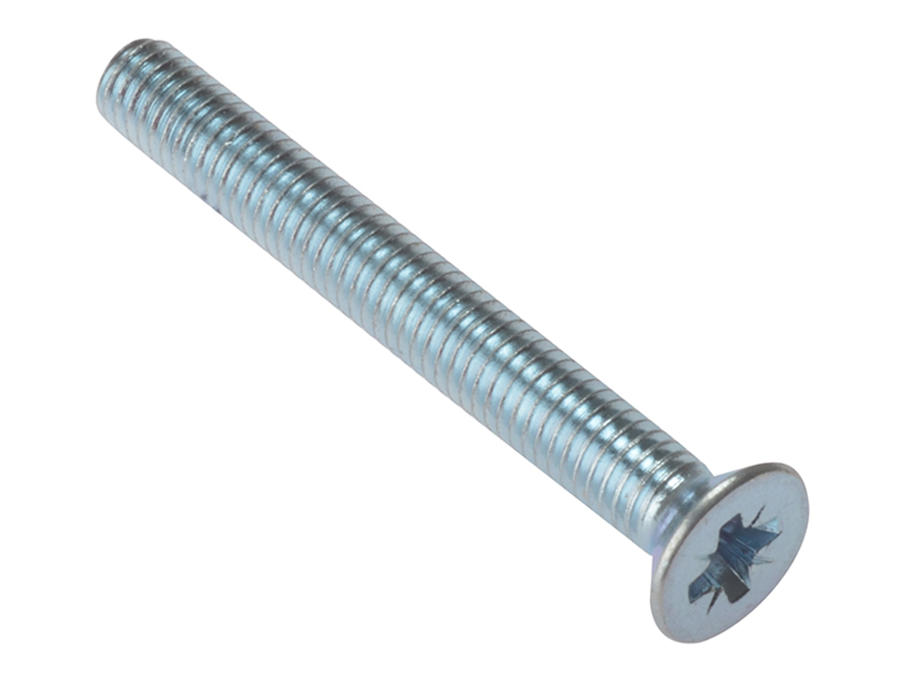 ForgeFix FORMSCSK630M Machine Screw Pozi Compatible CSK ZP M6 x 30mm Bag 25 |