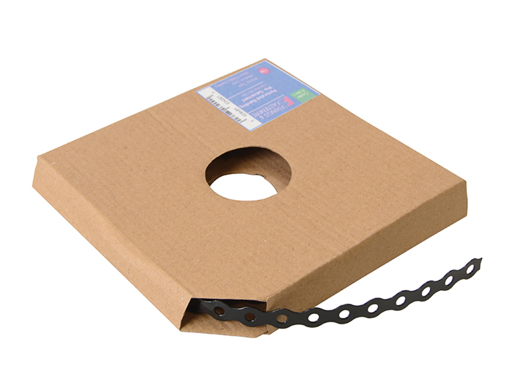 ForgeFix FORPCBB12 Black Plastic Coated Pre-Galvanised Band 12mm x 0.8 x 10m Box 1 |