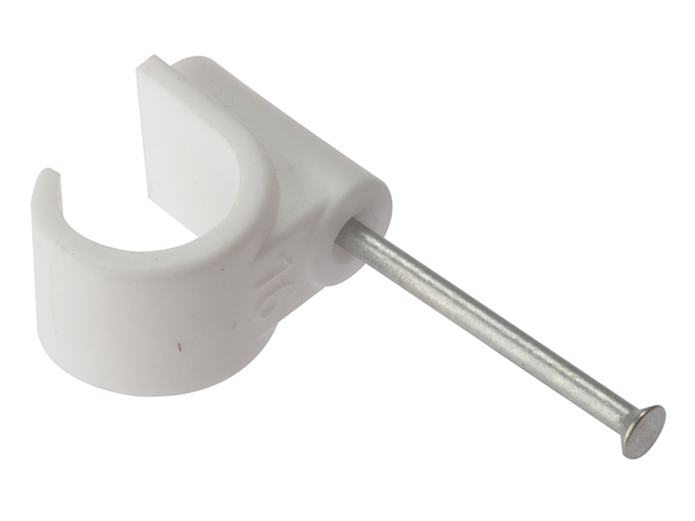 ForgeFix FORPCMN16 Pipe Clip with Masonry Nail 16mm Box 100 |