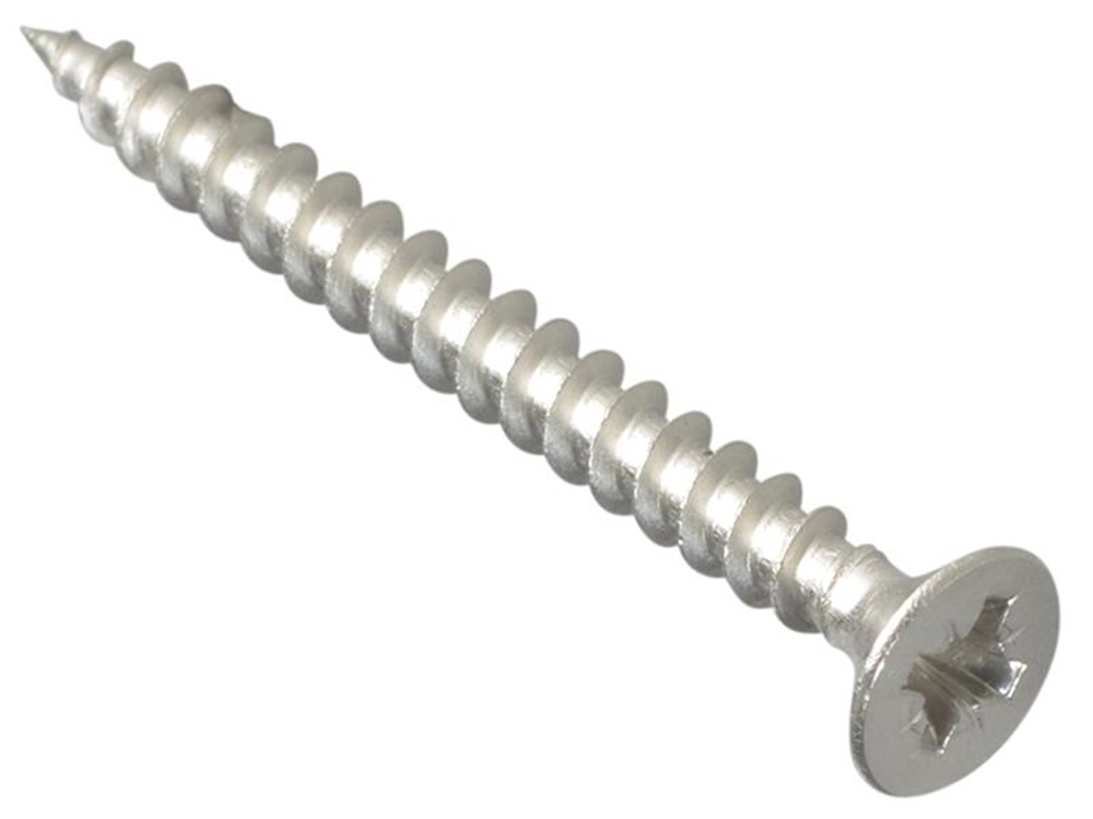 ForgeFix FORPOZI440S Multi-Purpose Pozi Compatible Screw CSK ST S/Steel 4.0 x 40mm Box 200 |