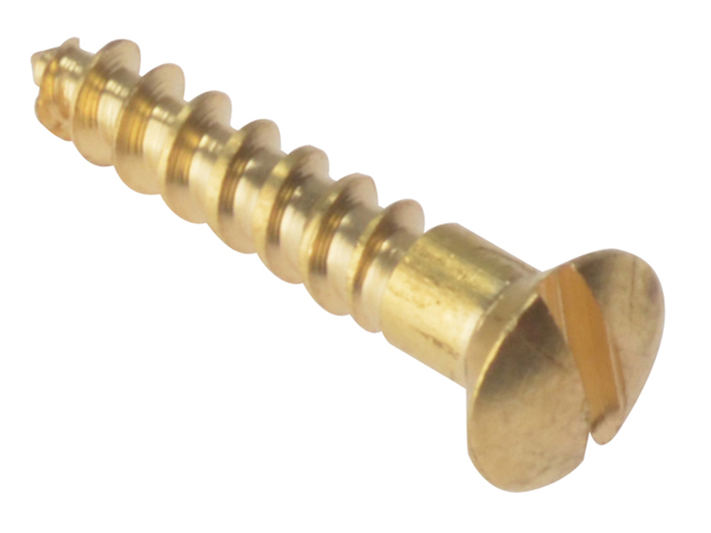 ForgeFix FORRAH586BR Wood Screw Slotted Raised Head ST Solid Brass 5/8in x 6 Box 200 |