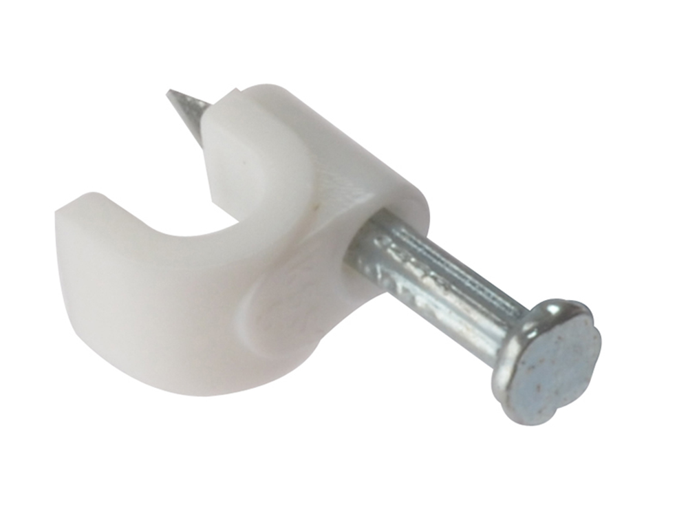 ForgeFix FORRCC45W Cable Clips Round White 4-5mm Box 200 |