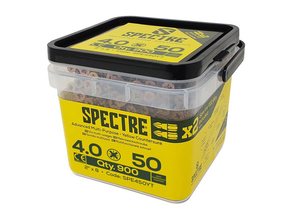 ForgeFix FORSP450YT FORSP450YTSpectreÔäó Screw, PZ Compatible, CSK, ZYP |