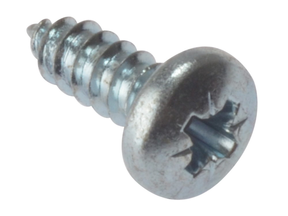 ForgeFix FORSTP3410Z Self-Tapping Screw Pozi Compatible Pan Head ZP 3/4in x 10 Box 200 |