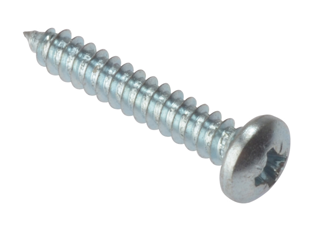 ForgeFix FORSTP1128Z Self-Tapping Screw Pozi Compatible Pan Head ZP 1.1/2in x 8 Box 200 |