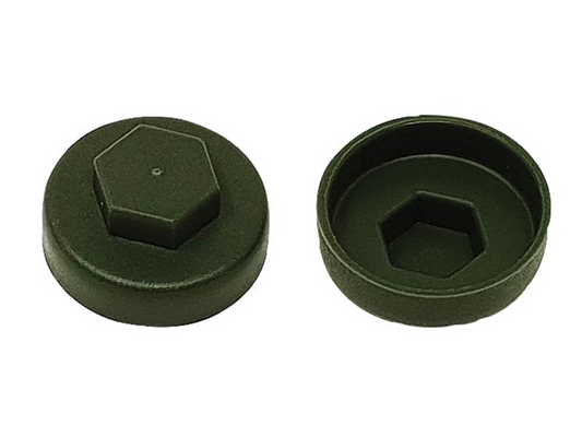 ForgeFix FORTFCC16OG TechFast Cover Cap Olive Green 16mm (Pack 100) |