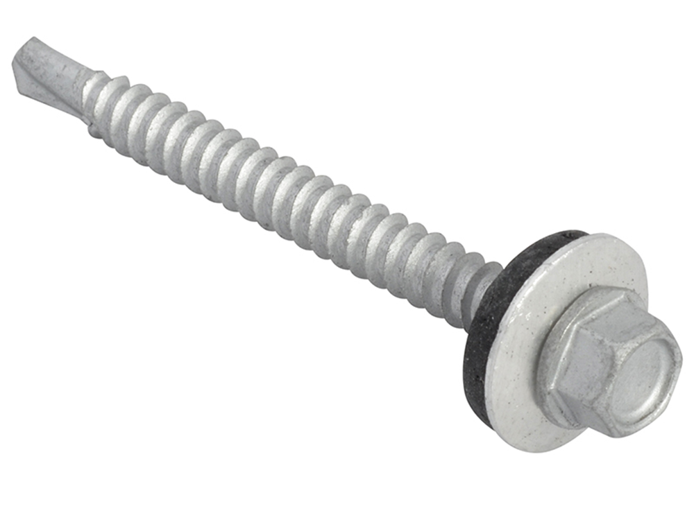 ForgeFix FORTFHL5557 TechFast Hex Head Roofing Screw Self-Drill Light Section 5.5 x 57mm Pack 50 |