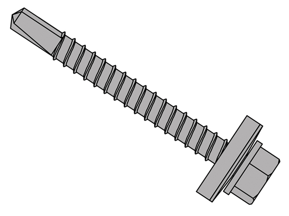 ForgeFix FORTFHW5532L TechFast Roofing Sheet to Steel Hex Screw & Washer No.3 Tip 5.5 x 32mm Box 100 |