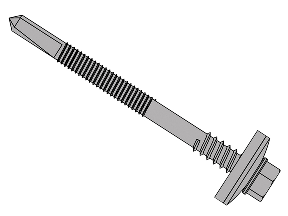 ForgeFix FORTFHW5585H TechFast Composite Panels to Steel Hex Screw No.5 Tip 5.5 x 85mm Box 100 |