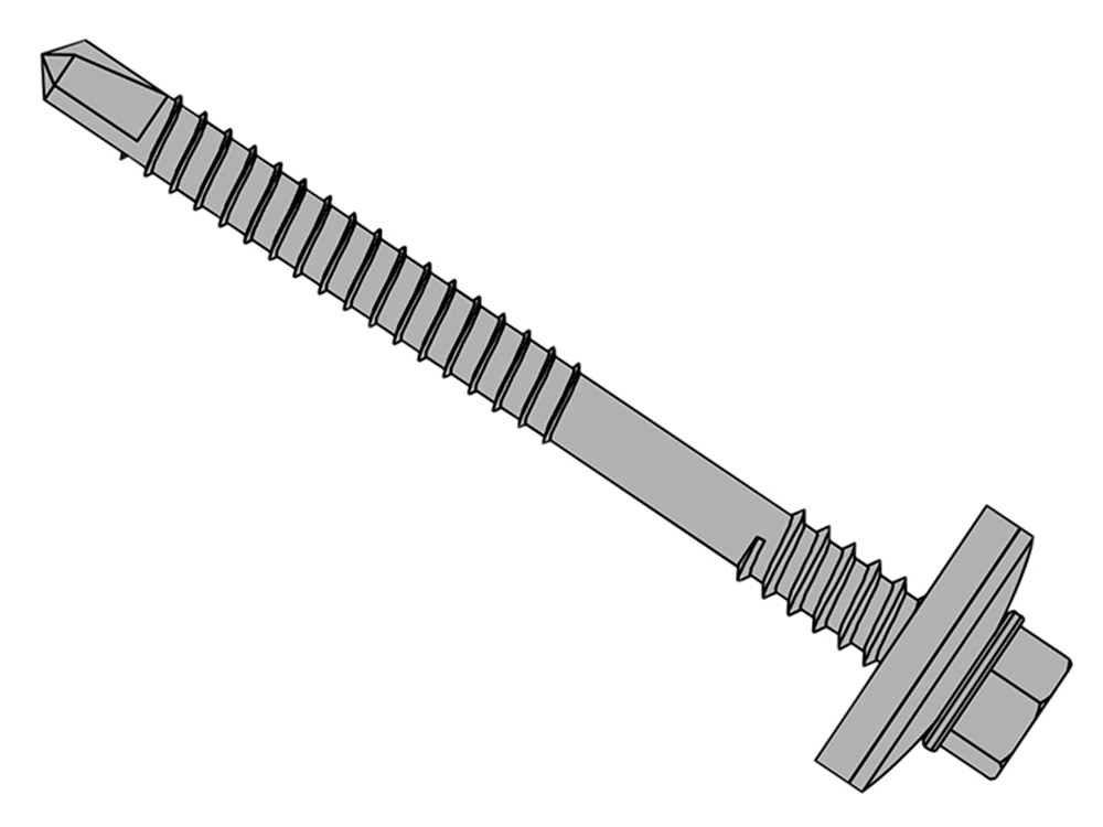 ForgeFix FORTFHW5105L TechFast Composite Panels to Steel Hex Screw No.3 Tip 5.5 x 105mm Box 100 |