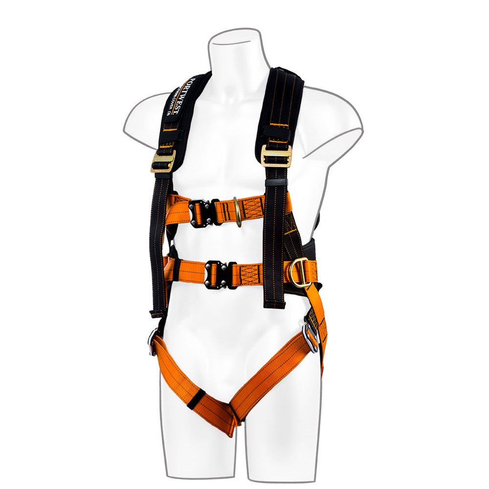Portwest FP73K1RS/M/L -  sz S/M/L Portwest Ultra 3 Point Harness - Black/Orange