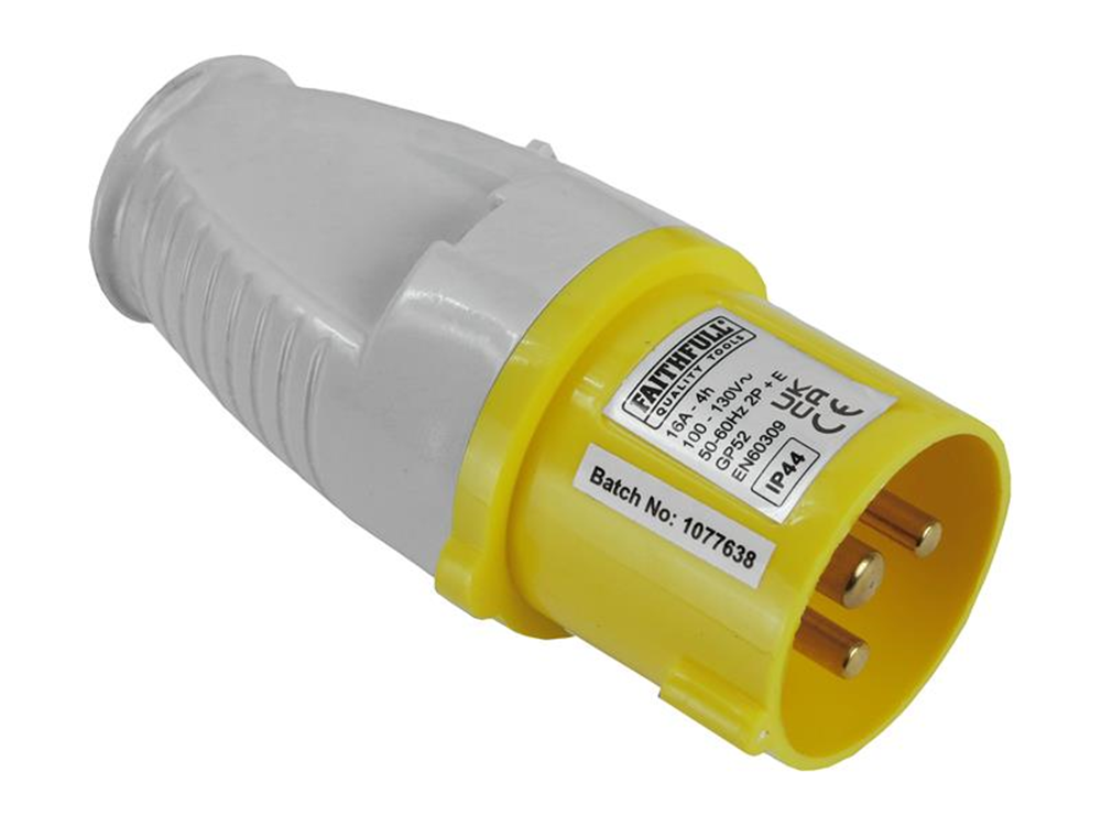 Faithfull Power Plus FPPPLUG110 Yellow Plug 16 amp 110V |