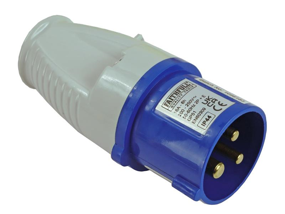 Faithfull Power Plus FPPPLUG16AMP Blue Replacement Plug 16A |