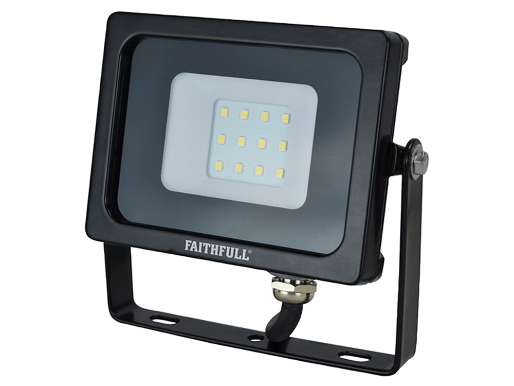 Faithfull Power Plus FPPSLWM10 SMD LED Wall Mounted Floodlight 10W 800 Lumen 240V |