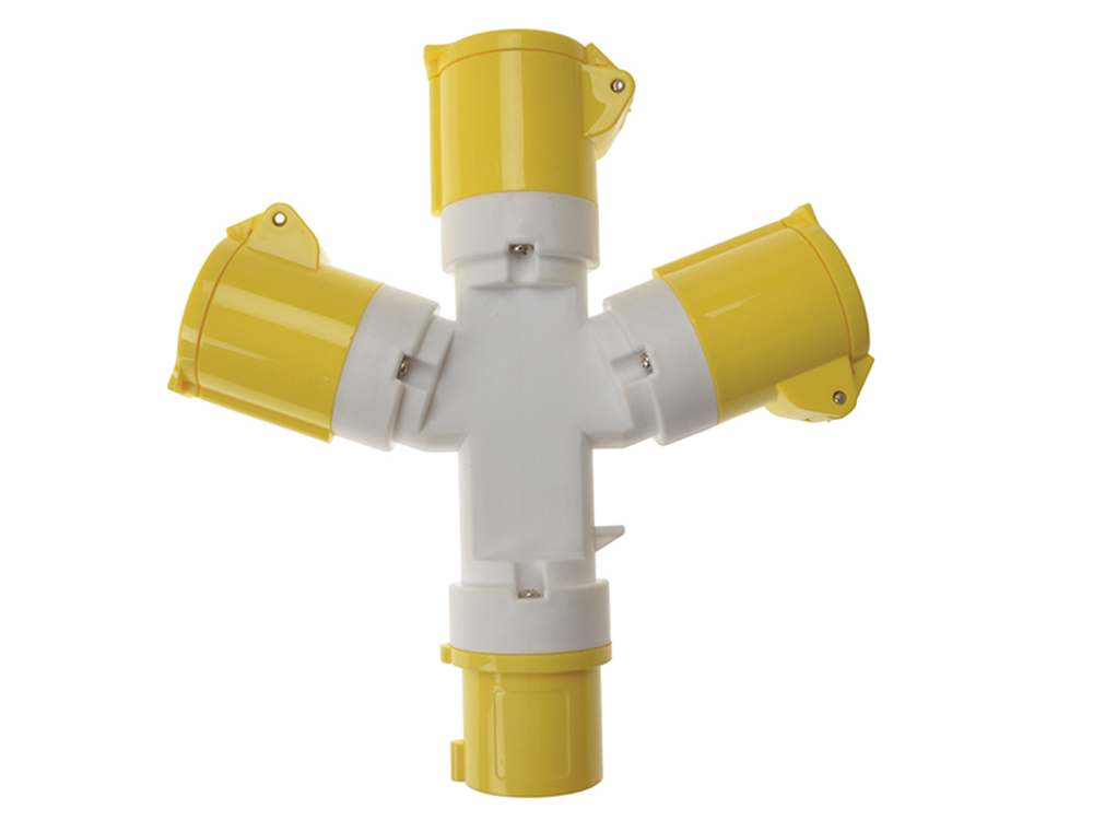 Faithfull Power Plus FPPSOCK3WAY 3-Way Splitter 110V |