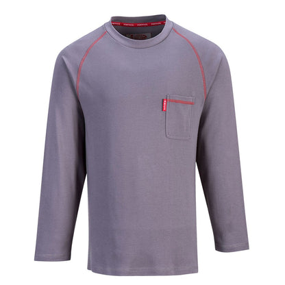 Portwest FR01GRRL -  sz L Bizflame FR Crew Neck - Grey