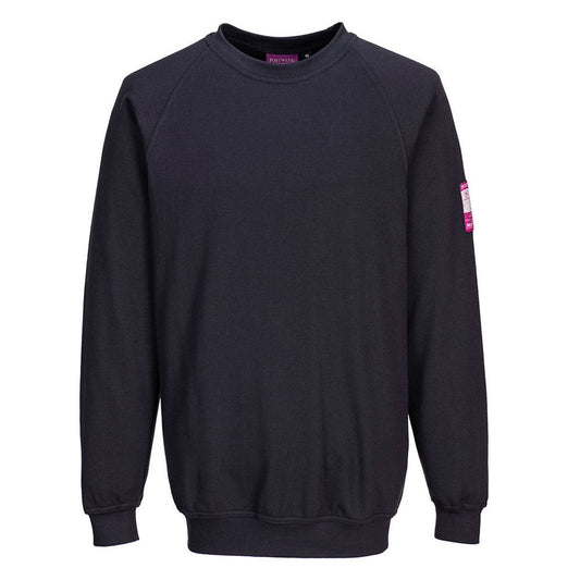 Portwest FR12 -  All Sizes Flame Resistant Anti-Static Long Sleeve Sweatshirt - Navy