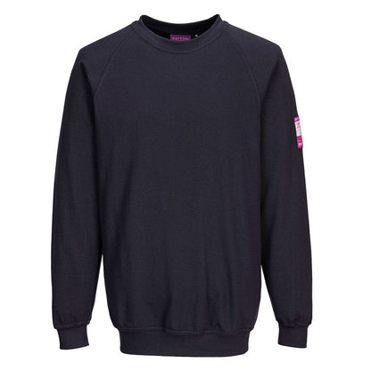 Portwest FR12NARXS -  sz XS Flame Resistant Anti-Static Long Sleeve Sweatshirt - Navy