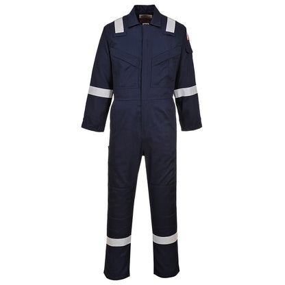 Portwest FR21NARXXXL -  sz 3XL Flame Resistant Super Light Weight Anti-Static Coverall 210g - Navy