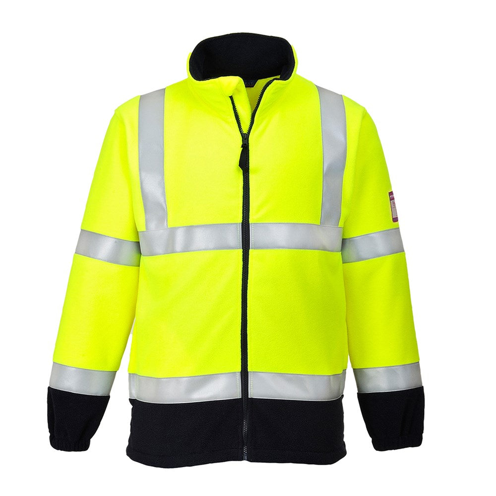 Portwest FR31YERXXL -  sz 2XL Flame Resistant Anti-Static Hi-Vis Fleece - Yellow