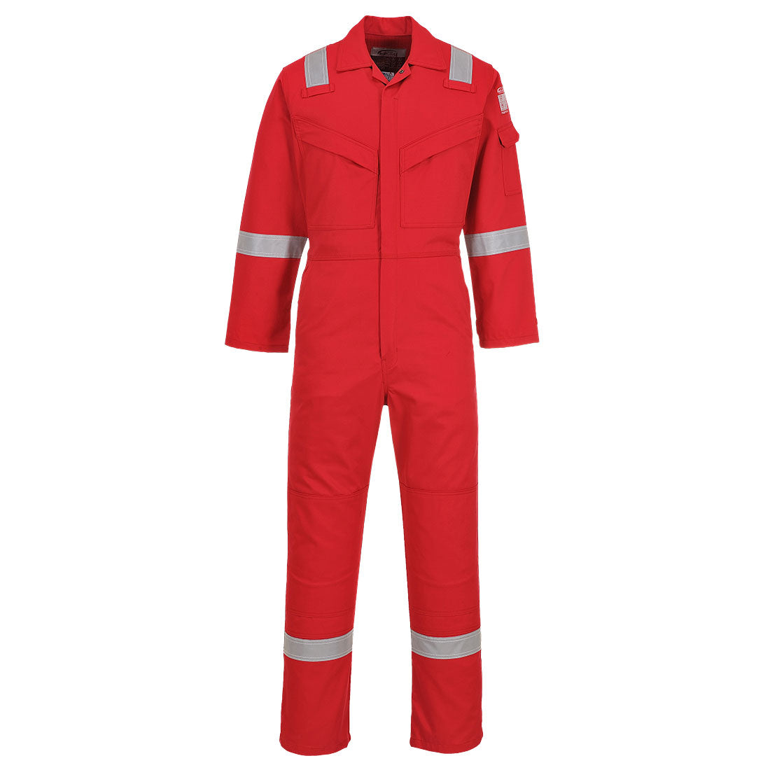 Portwest FR50 Red Sz L Regular Flame Resistant Anti-Static Boiler Suit Coverall Overall