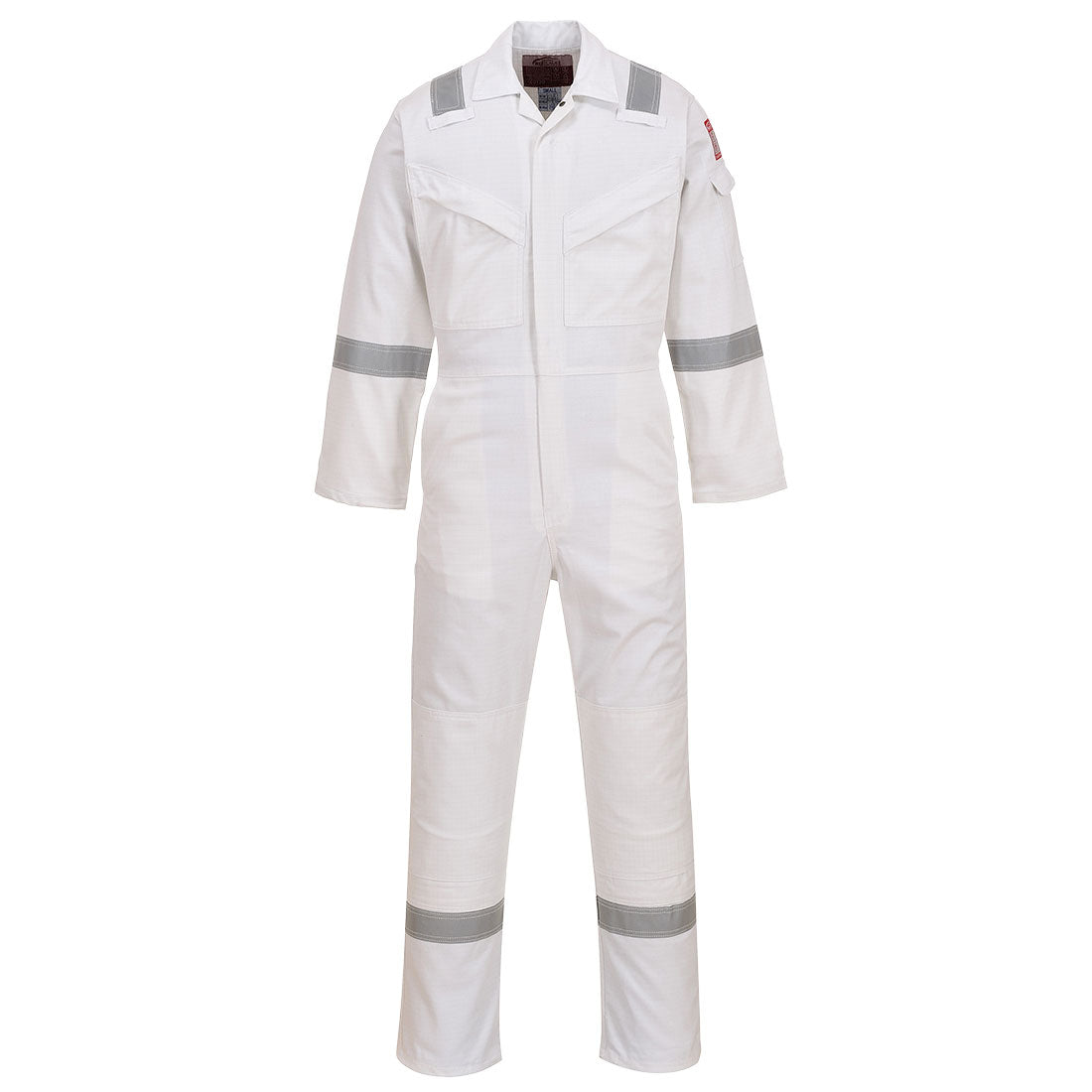 Portwest FR50 White Sz L Regular Flame Resistant Anti-Static Boiler Suit Coverall Overall