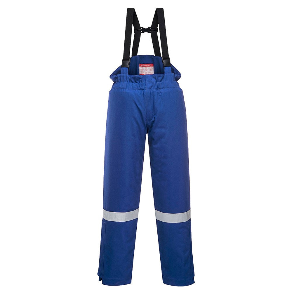 Portwest FR58RBRM -  sz M FR Anti-Static Winter Salopettes - Royal Blue