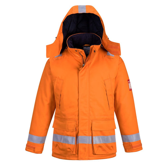 Portwest FR59ORRXXL -  sz 2XL FR Anti-Static Winter Jacket - Orange