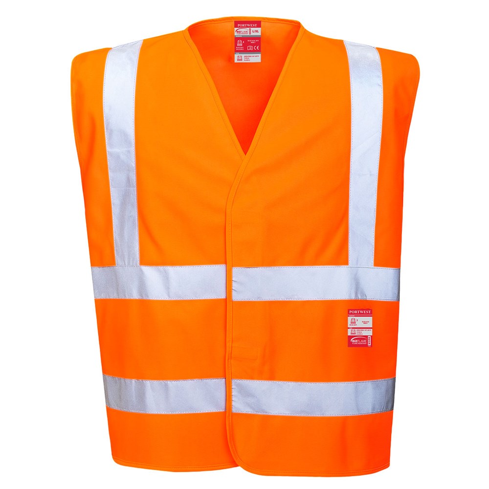 Portwest FR75ORRXX/3X -  sz 2XL - 3XL Hi-Vis FR Vest  - Orange