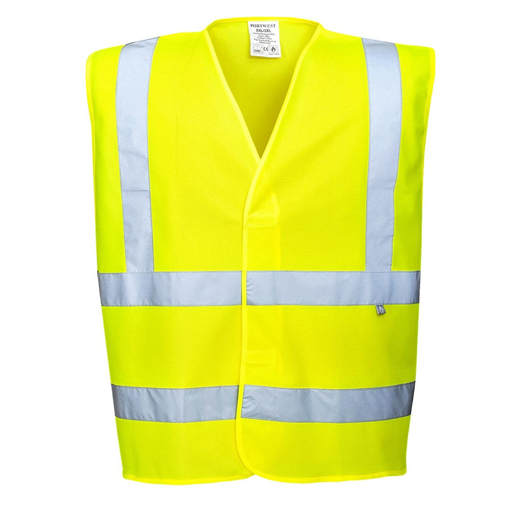 Portwest FR75YERS/M -  sz S/M Hi-Vis FR Vest  - Yellow