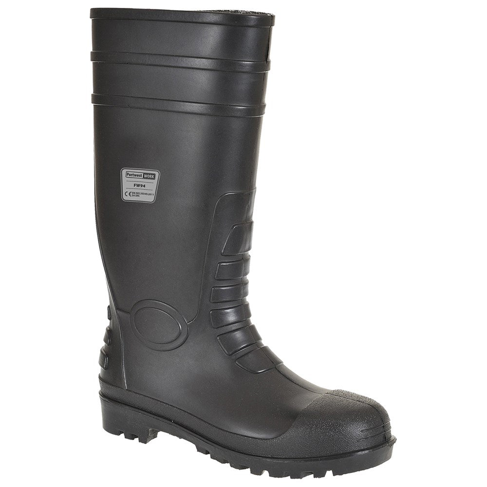 Portwest FW94BKR48 -  sz 48 Classic Safety Wellington S4 - Black