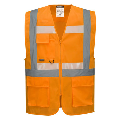 Portwest G456ORRXL -  sz XL Glowtex Ezee Zip Executive Vest - Orange