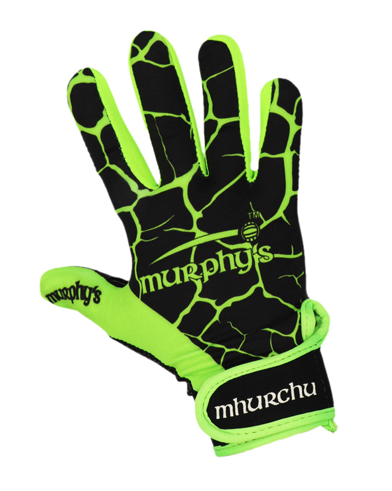 Murphy's Gaelic Gloves Junior Black/Lime 4 / Under 8