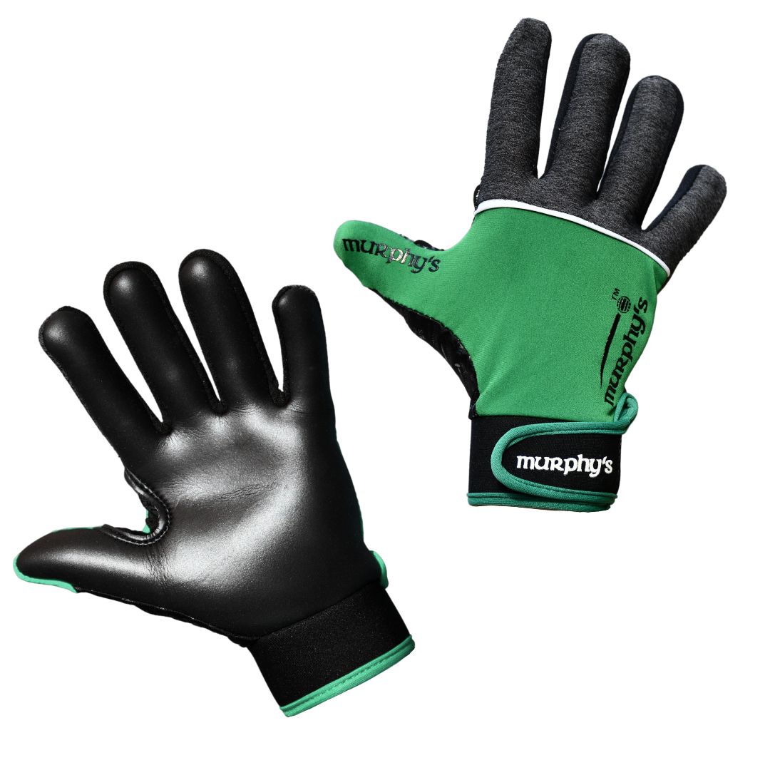 Murphy's V2 Gaelic Gloves - 10 / Large - Grey/Green/White