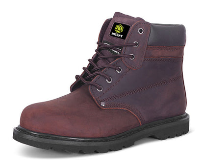 Beeswift - GOODYEAR WELT SAFETY WORK BOOT sz 12 - Brown