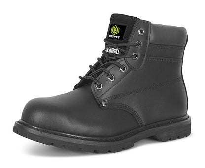 Beeswift - GOODYEAR WELT SAFETY WORK BOOT MS sz 08 - Black