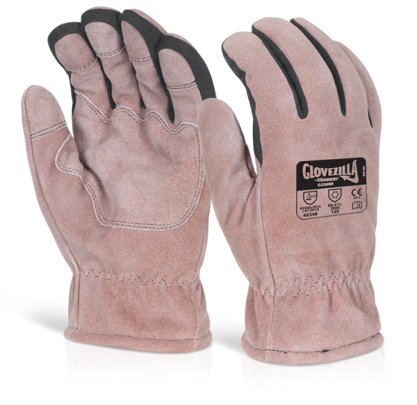 BEESWIFT GLOVEZILLA THERMAL LEATHER GLOVES BROWN XL