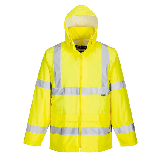 Portwest H440 - Yellow Sz 4XL Hi-Vis Rain Jacket Coat Visibility Reflective