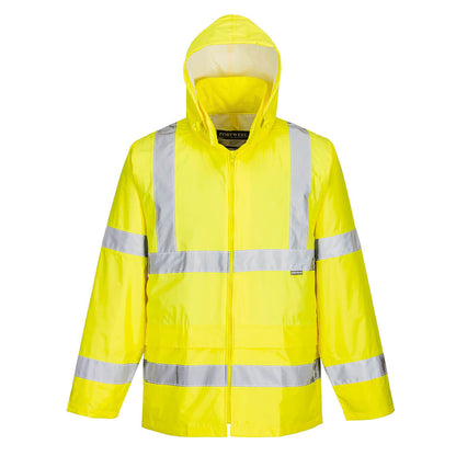Portwest H440 - Yellow Sz M Hi-Vis Rain Jacket Coat Visibility Reflective