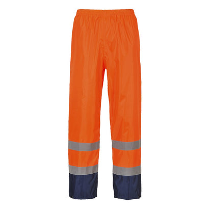 Portwest H444ONRXXL -  sz 2XL Hi-Vis Classic Contrast Rain Trouser - Orange/Navy