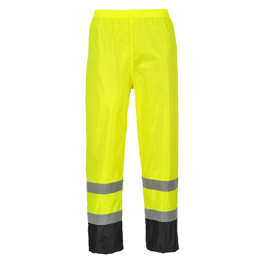 Portwest H444YBRXXL -  sz 2XL Hi-Vis Classic Contrast Rain Trouser - Yellow/Blue