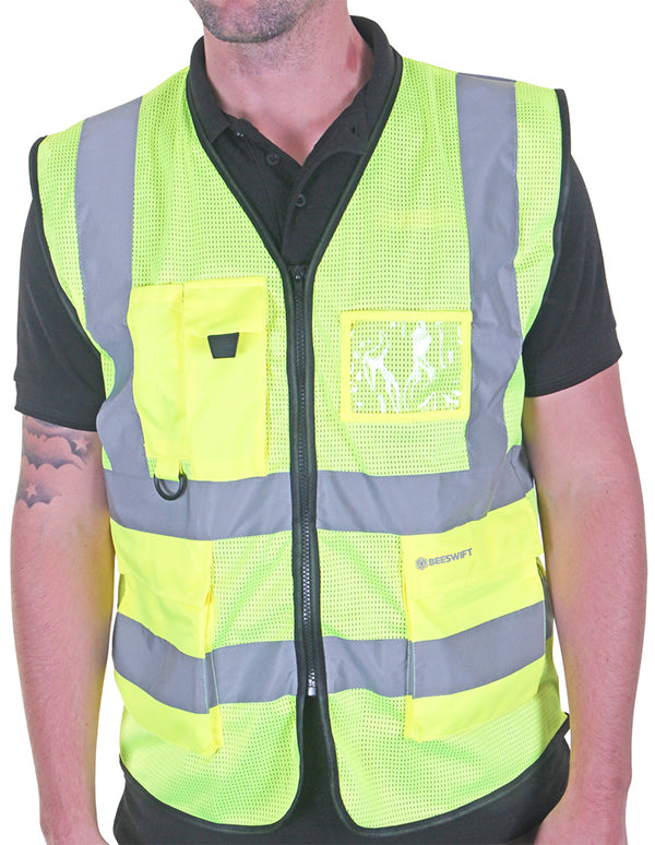 BEESWIFT HI-VIS EXECUTIVE MESH VEST SATURN YELLOW M