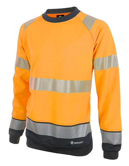 BEESWIFT DELTIC HI-VIS TWO-TONE SWEATSHIRT ORANGE / BLACK XL