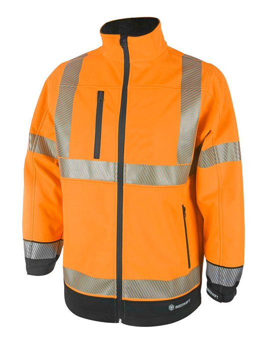 BEESWIFT DELTIC HI-VIS TWO-TONE SOFT SHELL JACKET ORANGE / BLACK XL