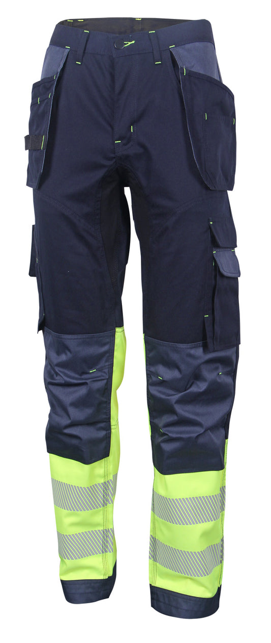 BEESWIFT DELTIC HI-VIS TWO-TONE TROUSERS SATURN YELLOW / NAVY 36S