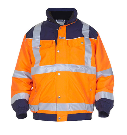 Hydrowear - FURTH HIVIS SNS PILOT JACKET Hi Vis TWO TONE ORANGE/NAVY YELLOW/NAVY