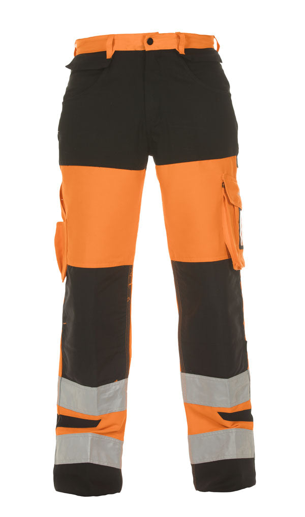 HYDROWEAR HERTFORD HI-VIS TWO TONE TROUSERS ORANGE / BLACK 44